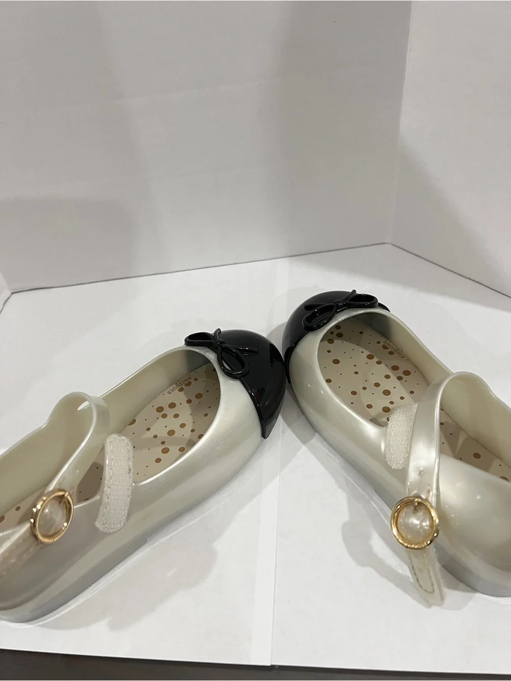 MINI MELISSA Little Girls Mini Sweet Love Cap Toe Mary Jane Size 10 Pearly White